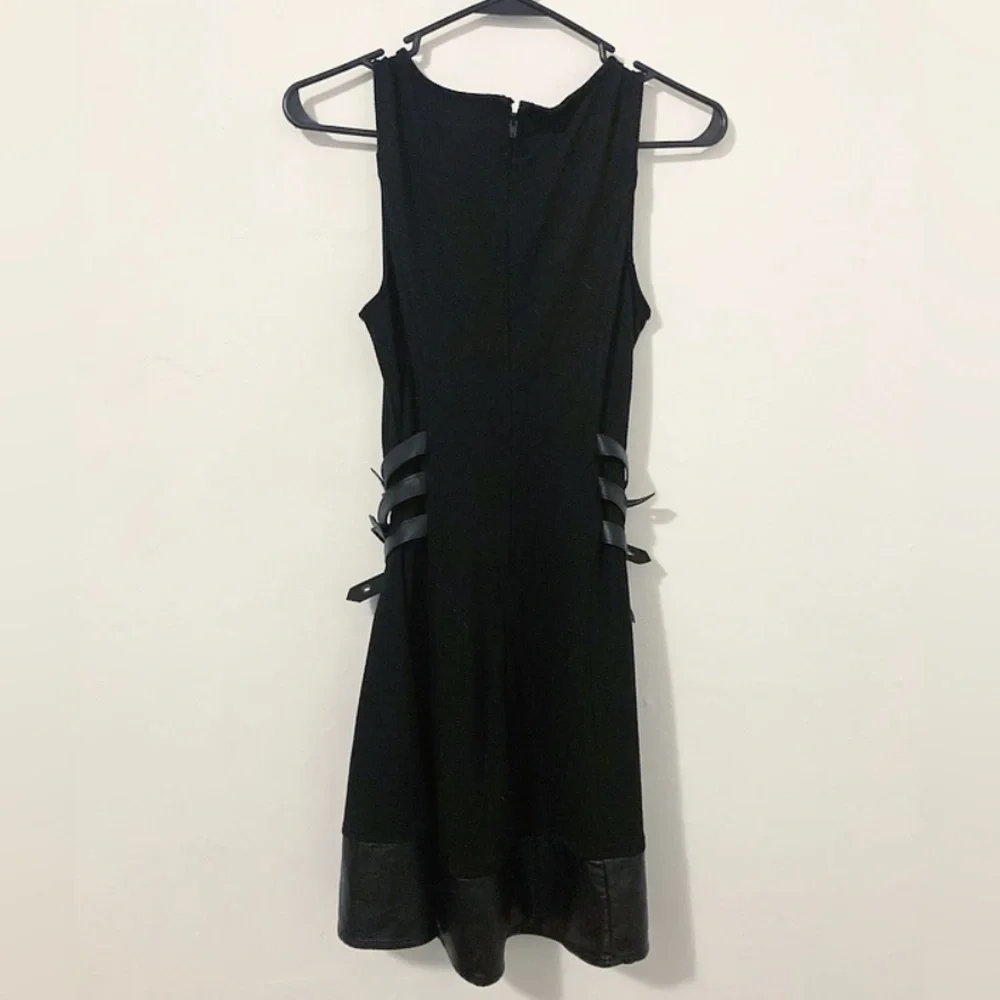 Sexy Black Dress with Side Buckles  - XS - Picture 3 of 3